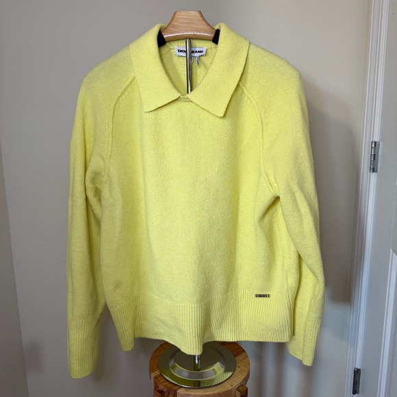 DKNY Limelight Collared Pullover Sweater | Soft Knit Classic Fit | Size XL - Picture 1 of 6